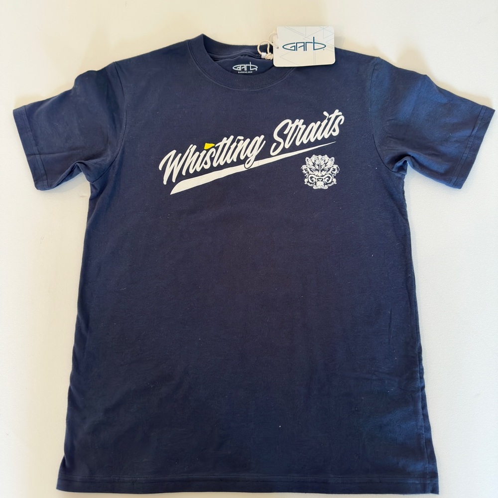 Youth Garb Navy Whistling Straits Graphic T-Shirt size Large (9-10) NWT